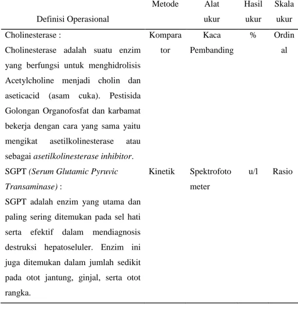 Tabel 3.1 Definisi operasional 
