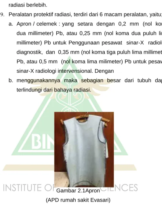 Gambar 2.1Apron (APD rumah sakit Evasari)