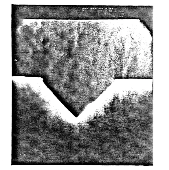 Figure 2.1(a) SEM  picture  of the  V shape  groove before mass  transport.