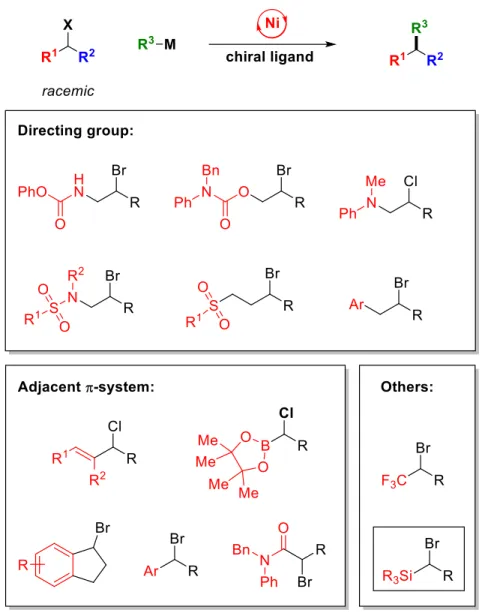 Figure  1.9.  Various  classes  of  racemic  electrophiles  used  in  nickel-catalyzed  alkyl-alkyl  cross-couplings