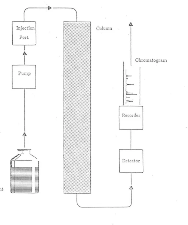 Figure  2:  Typical experime!ltal  setup  for  chromatography. 