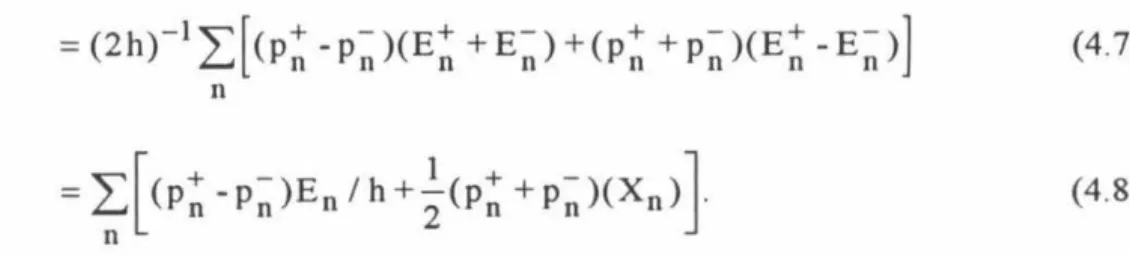 Figure 4.1.  Eigenstates and transition energy for the strongly coupled,  low-field AB spin pair 