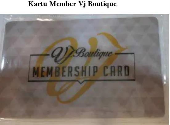 Gambar 8 Kartu Member Vj Boutique 