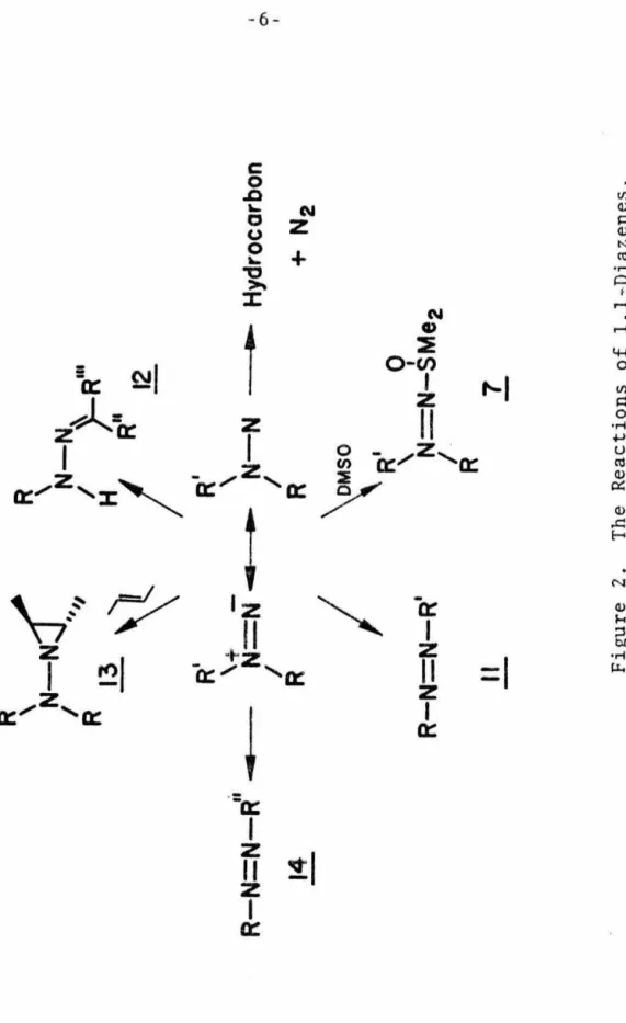R  \oMSO  \R, 0  \ I  N==N-SMe2  I  R  7  Figure 2. The Reactions of l,l~Diazenes. 