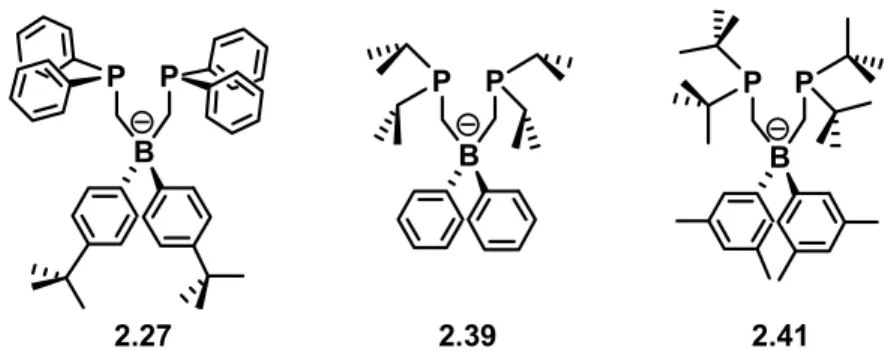 Figure 7.1.  Bis(phosphino)borate ligands used to prepare copper(I) complexes. 
