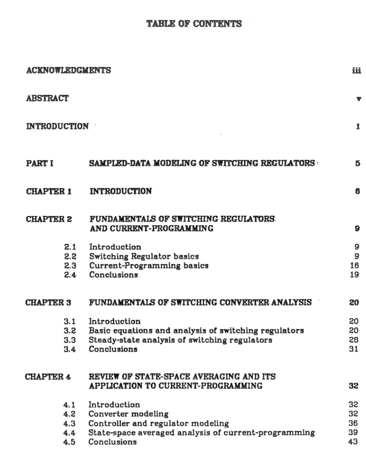 TABLE  OF CONTENTS 