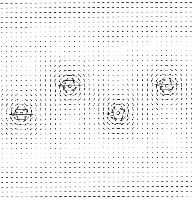 Figure  13.  Plot  of  the  vortex  shapes  and  the  velocity  field  for 