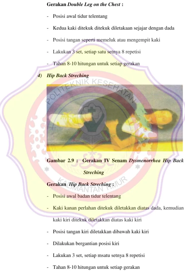 Gambar  2.9  :    Gerakan  IV  Senam  Dysmenorrhea  Hip  Back  Streching 