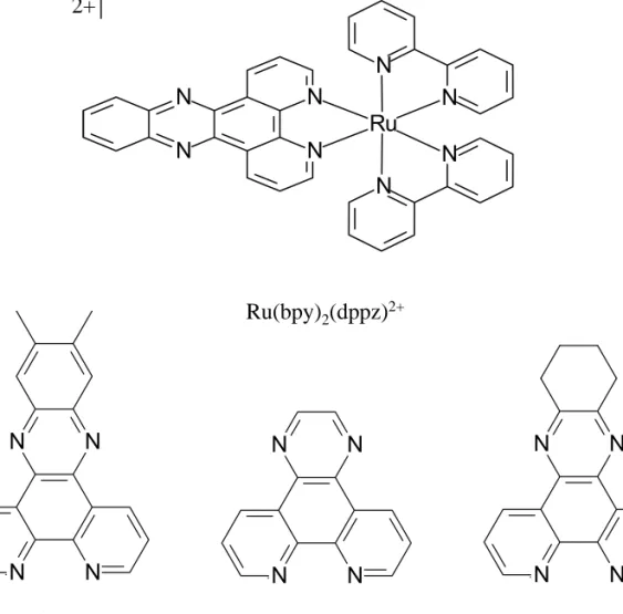 Figure 2.1.  Schematic illustrations of metal complexes used in this study.