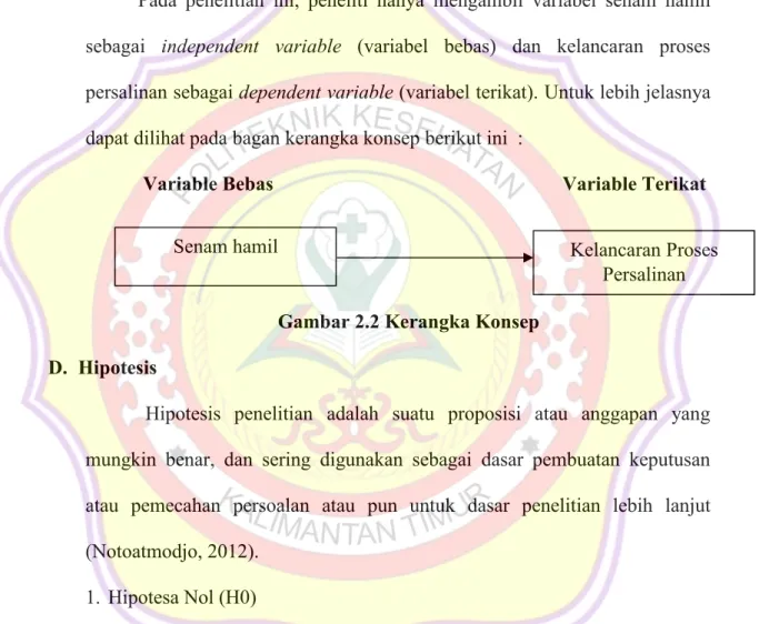 Gambar 2.2 Kerangka Konsep D. Hipotesis