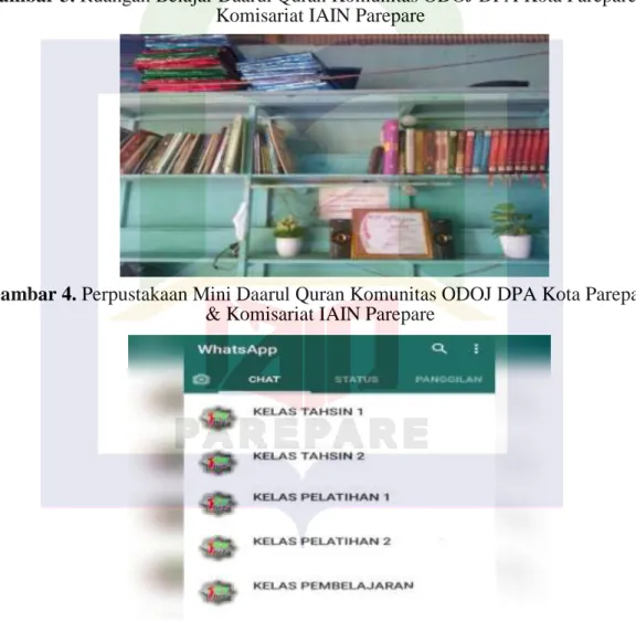 Gambar 4. Perpustakaan Mini Daarul Quran Komunitas ODOJ DPA Kota Parepare 