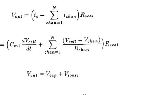 Figure 4.2  shows qualitatively  the relative contribution of  different  channels  and  the  capacitive  current to the  signal recorded by  the loose-patch  electrode.