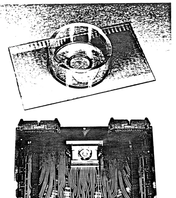 Figure β.3. (a) Completed multielectrode culture dish, (b) Dish mounted on a circuit  board.