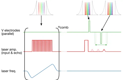 Figure 6.2: Schematic representation of a digital storage time AFC experiment (pulse sequence not to scale)
