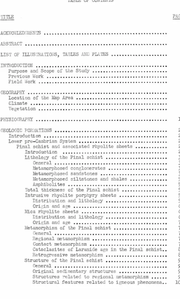 TABLE  OF  CONTENTS 