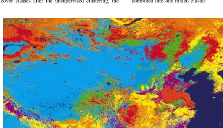 Fig. 2. Clustering result of the 10-month NDVI of China.