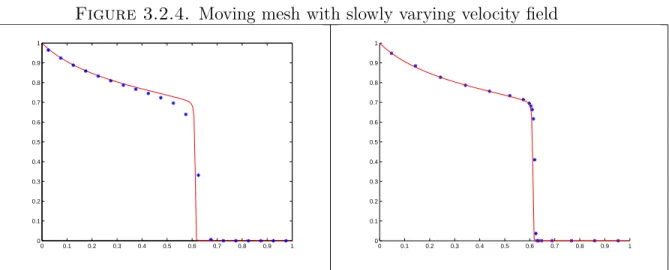 Figure 3.2.4. Moving mesh with slowly varying velocity field
