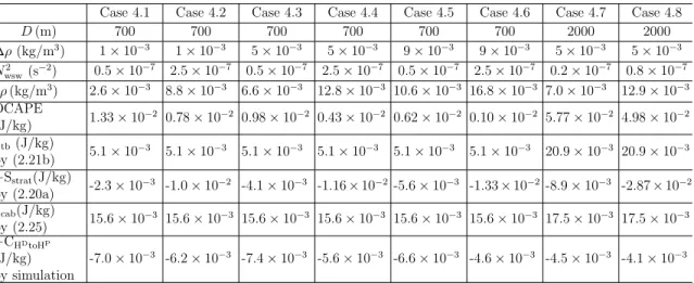 Table 2.4: Characterization of stratified simulations with cabbeling (using the full EOS), as discussed in section 2.5.4
