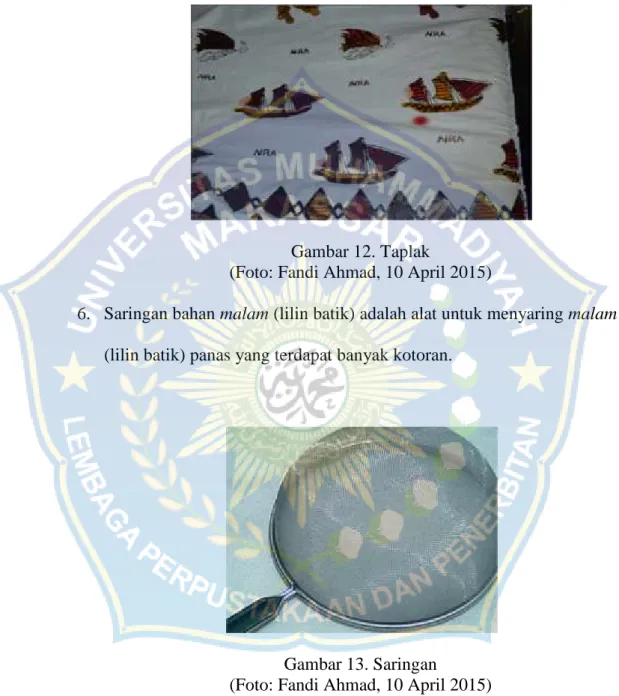 Gambar 12. Taplak