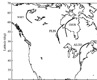 Fig. 5. Line-of-sight ionospheric pierce points in the ionosphere shell, corresponding to Fig