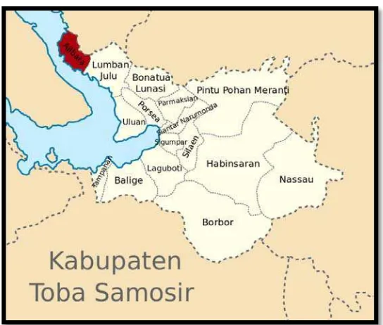 Gambar 1 : Peta Kabupaten Toba Samosir 