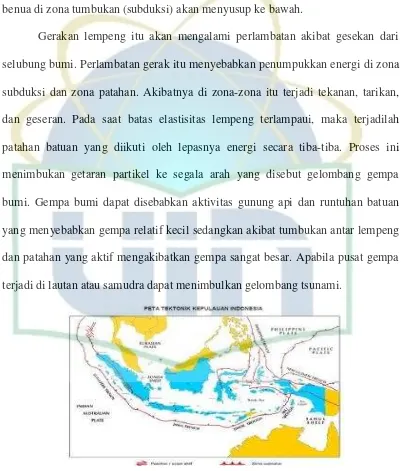 Gambar 2.4. Peta Tektonik Kepulauan Indonesia, Tampak Zona Subduksi  dan Sesar Aktif 