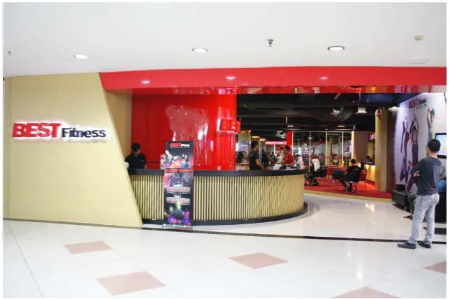 Gambar 01: Bagian depan (pintu masuk) Best Fitness Plaza Medan Fair 