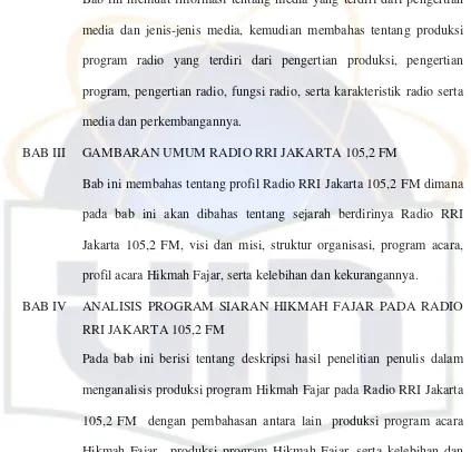 GAMBARAN UMUM RADIO RRI JAKARTA 105,2 FM 