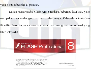 Gambar 2.3. Tampilan Awal Macromedia Flash 8 