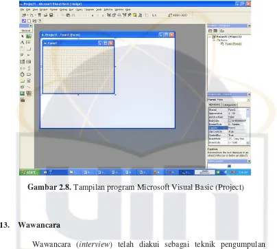 Gambar 2.8. Tampilan program Microsoft Visual Basic (Project) 