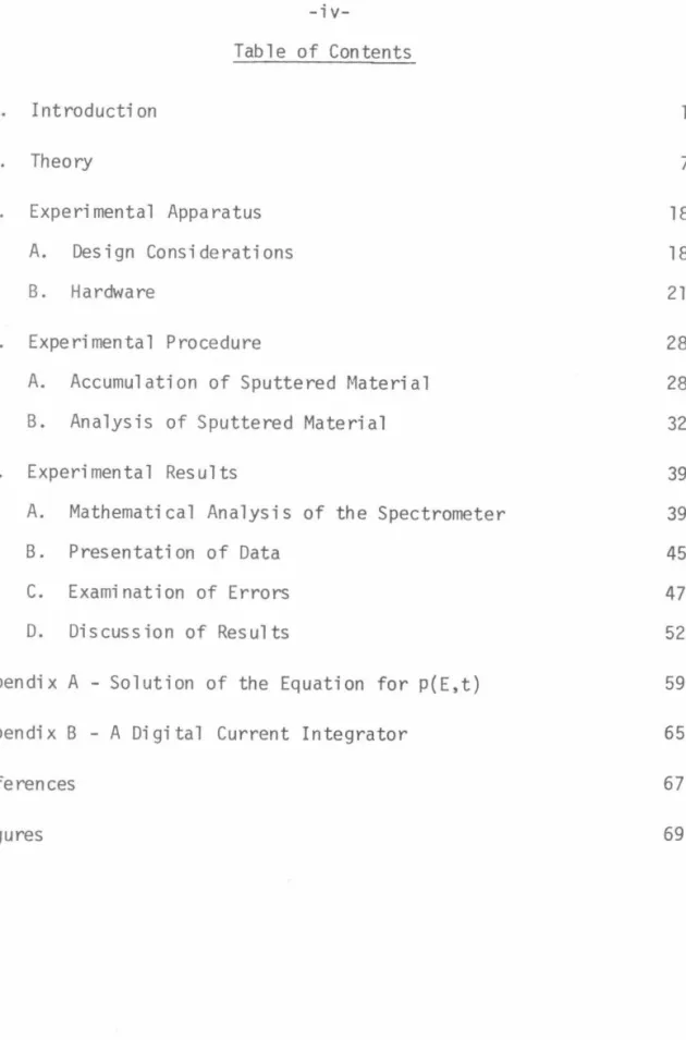 Table  of  Contents  I.  I nt roducti on 