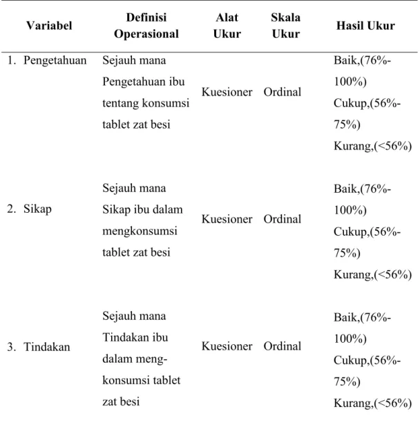 Tabel 3.1. Definisi Operasional