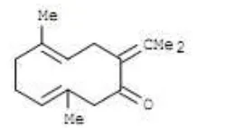 Gambar 4.6. Rumus bangun germacrone 