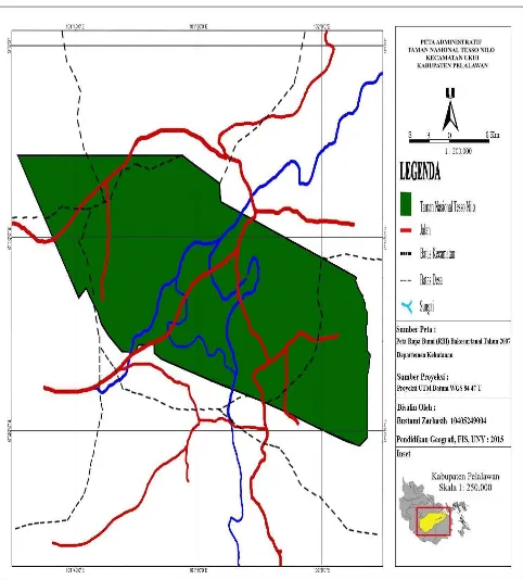 Gambar 2. Peta Administratif Balai Taman Nasional Tesso Nilo 