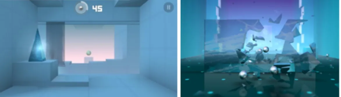 Gambar 2.2 Games Smash Hit Smartphone &amp; VR  Dikutip dari : Oculus 42 