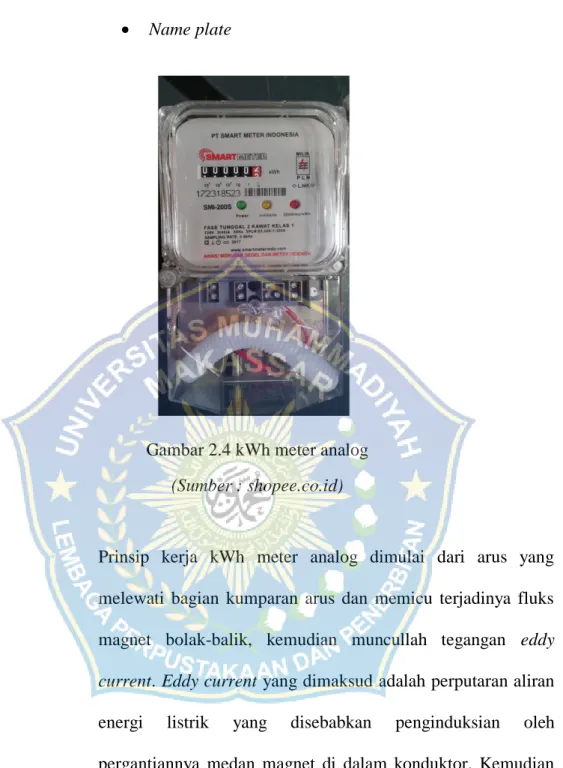 Gambar 2.4 kWh meter analog  (Sumber : shopee.co.id) 