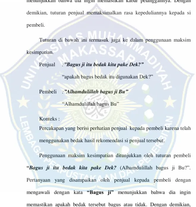 Tabel 10. Prinsip Kesantunan 