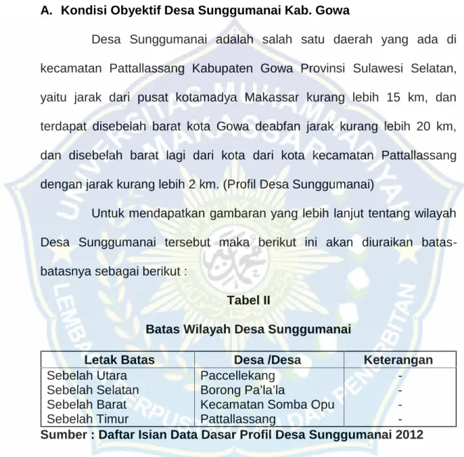 Tabel II