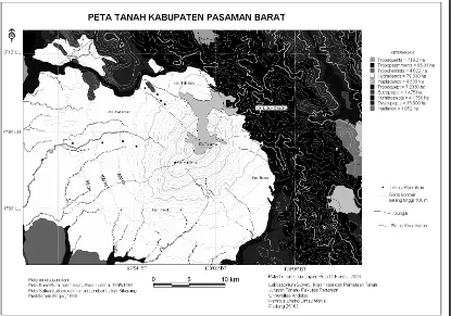 Gambar 1.  Peta Tanah Dominan pada Kabupaten Pasaman Barat