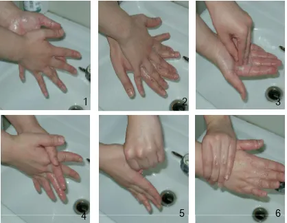 Gambar 1. Cara mencuci tangan 