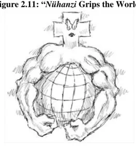 Figure 2.10 above shows a woman holding her computer tightly by the arm. The  woman looks happy and content, while the computer looks either frustrated or  trium-phant