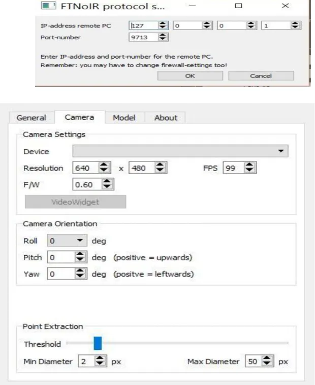 FIGURE 6 – FaceTrackNoIR Tracker and Protocol Settings
