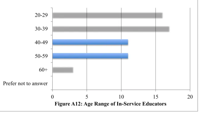 Figure A12: Age Range of In-Service Educators 