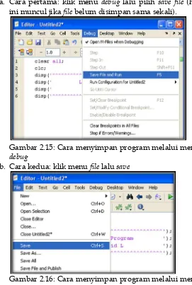 Gambar 2.16: Cara menyimpan program melalui menu file 