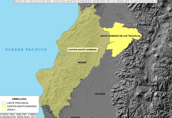 Figure 0-1: Santo Domingo de Los Tsachilas (Sistema Nacional de Información 2009)