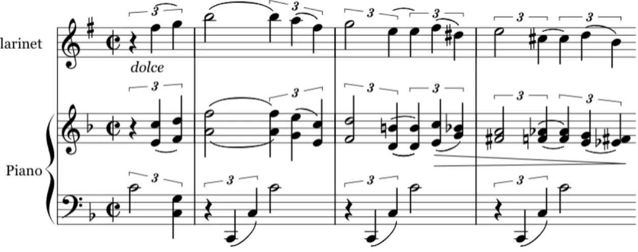 Figure 1.8. Brahms, Clarinet Sonata in F Minor, movement 4, mm. 47-49. 