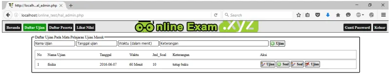Gambar 4.4.5 Halaman Tambah Soal Ujian