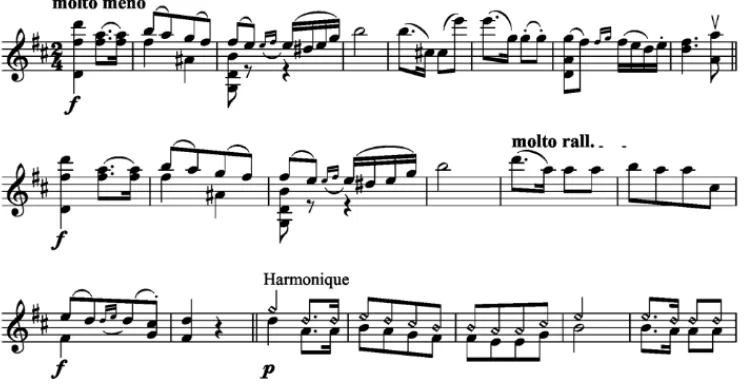 Gambar 14. Teknik Double Stop Pada Komposisi Czardas (Koleksi : Prix Du Concertvatorie de Paris) 