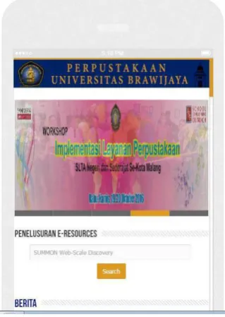 Gambar. 4.8 Tampilan situs web pada iPhone 6 (landscape, width: 667 px) 