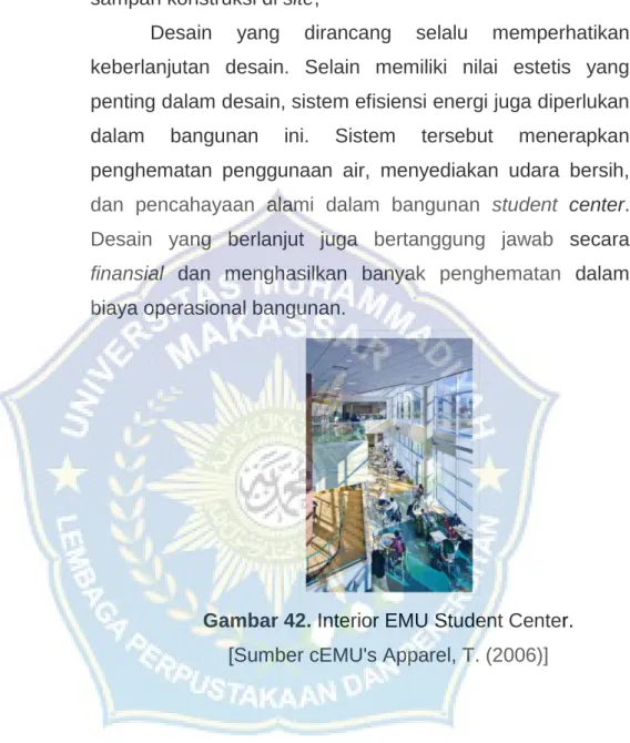 Gambar 42. Interior EMU Student Center. 